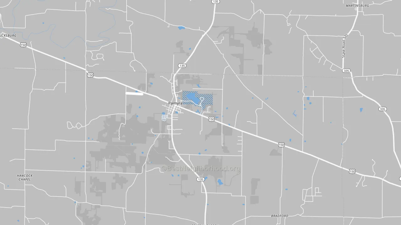 Transit Grade map of 47164, IN