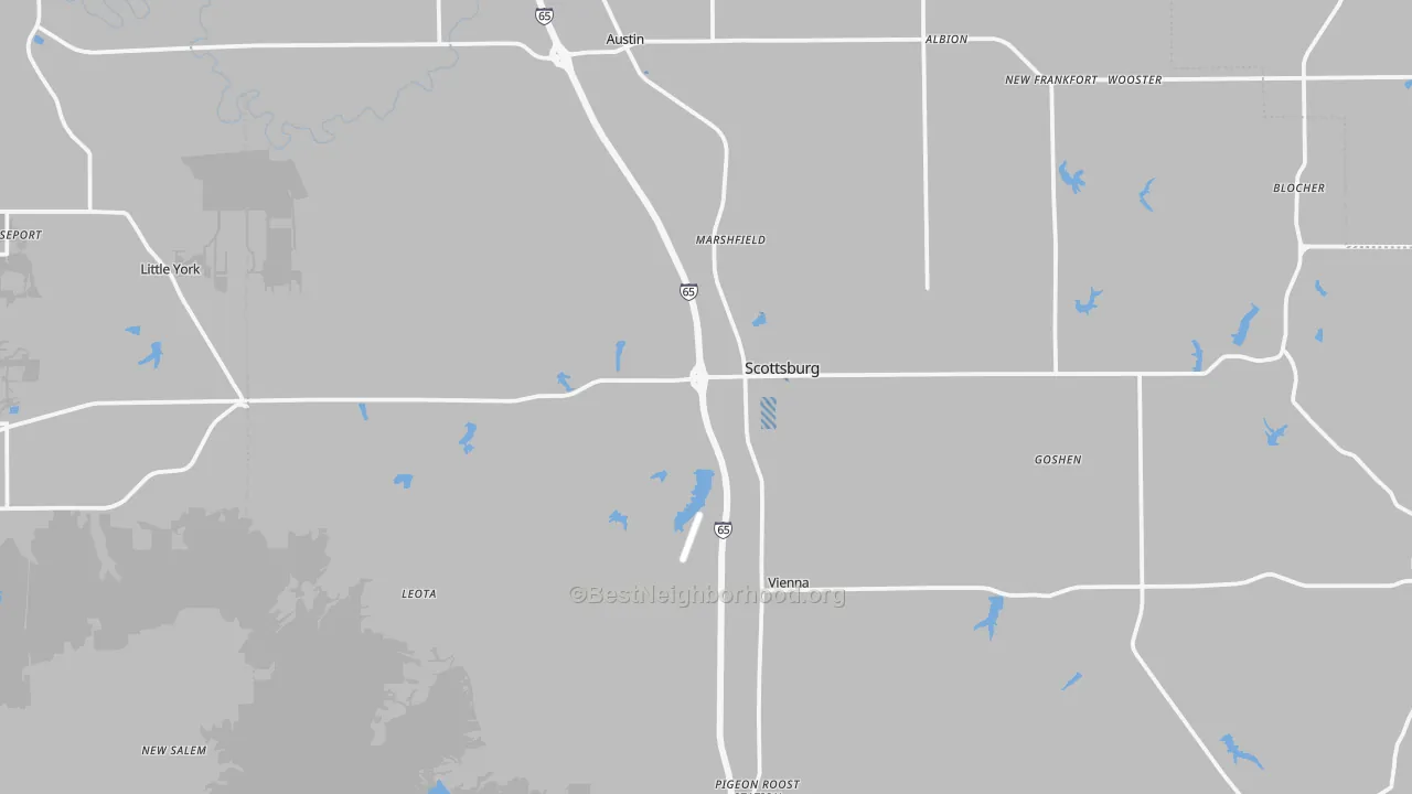 Transit Grade map of 47170, IN