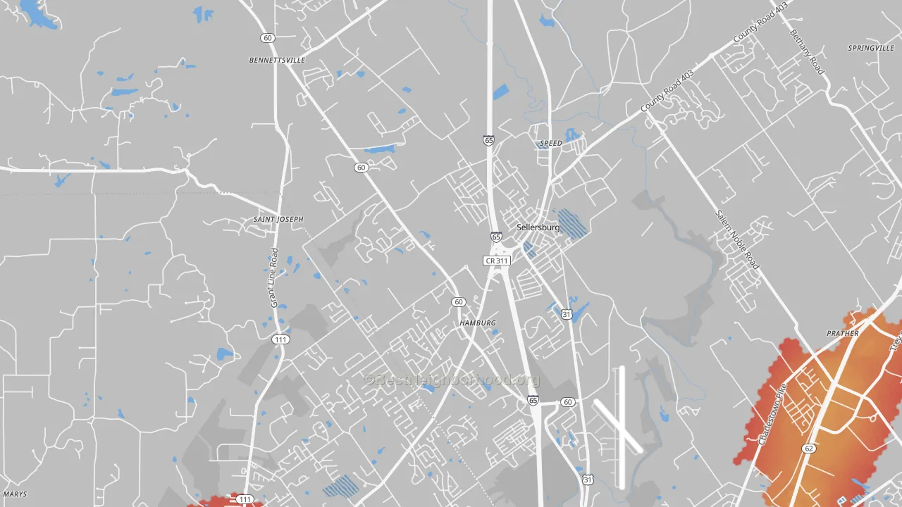 Transit Grade map of 47172, IN
