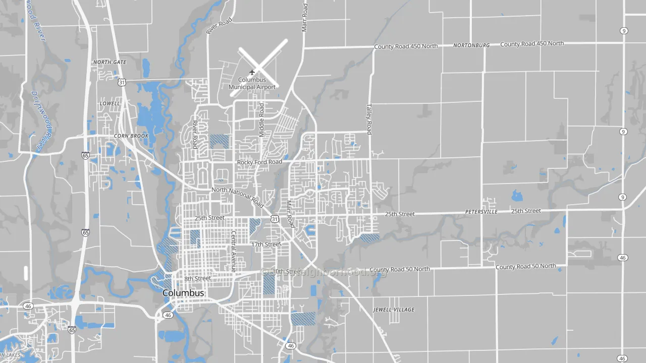 Transit Grade map of 47203, IN