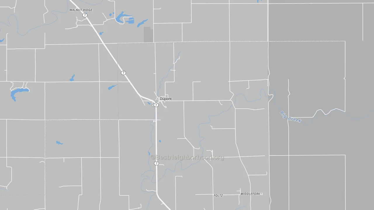 Transit Grade map of 47231, IN