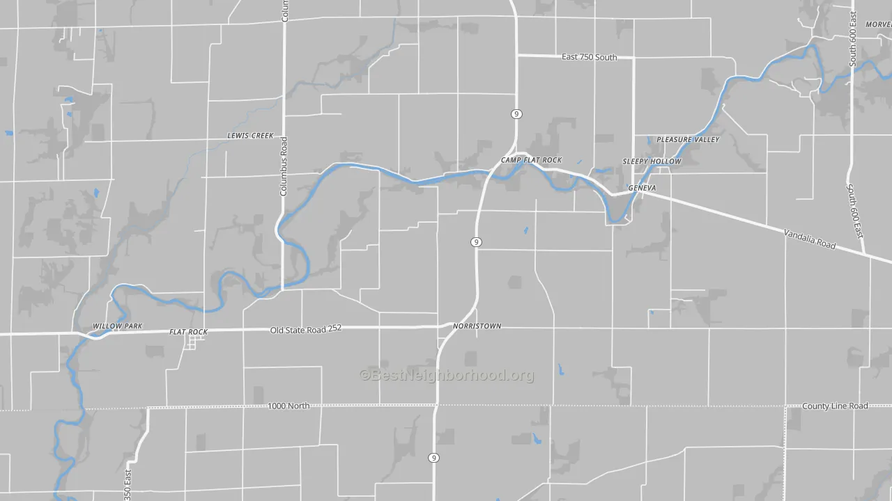 Transit Grade map of 47234, IN