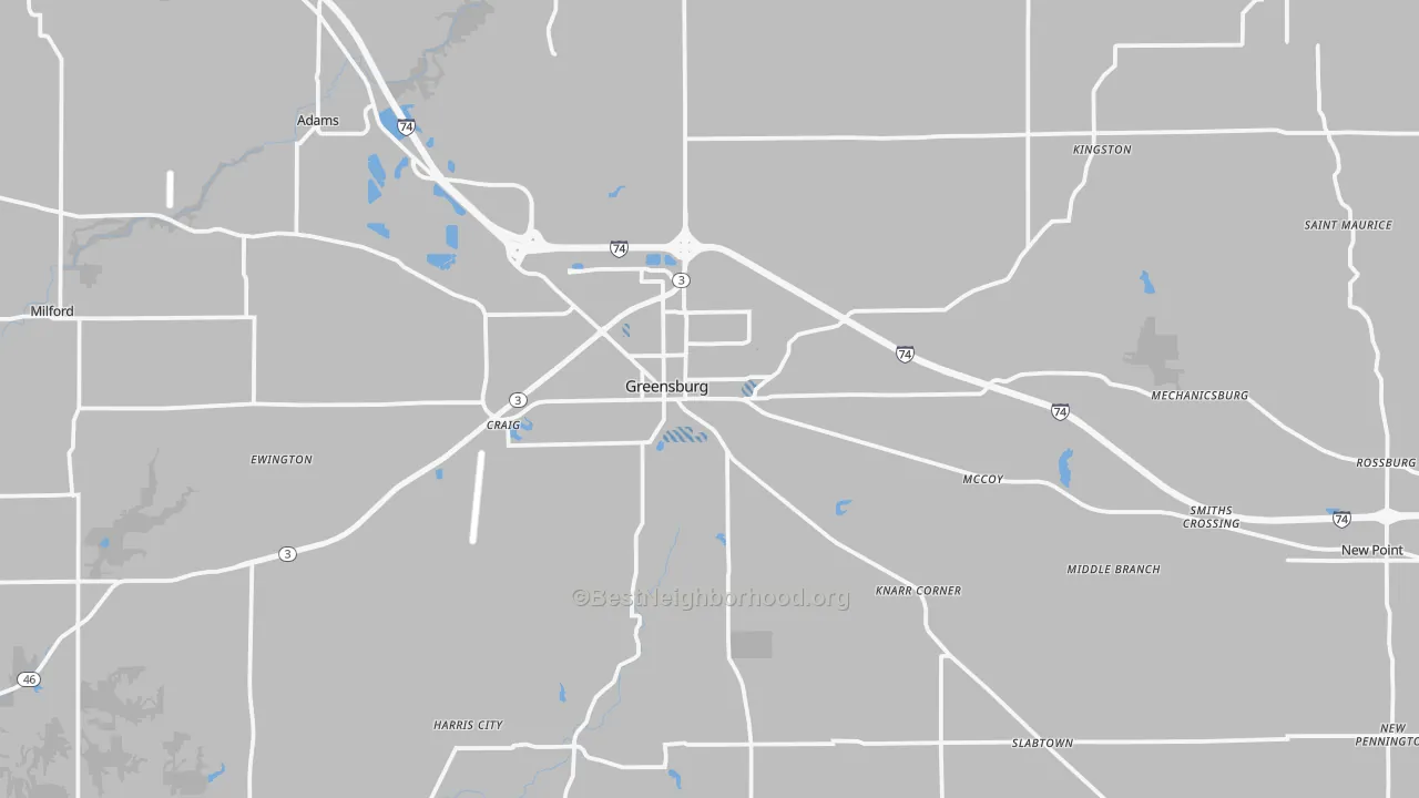 Transit Grade map of 47240, IN