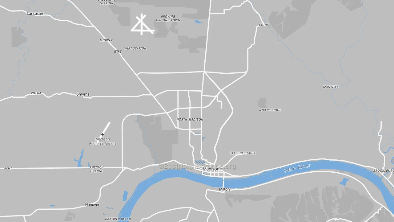 Transit Grade map of 47250, IN