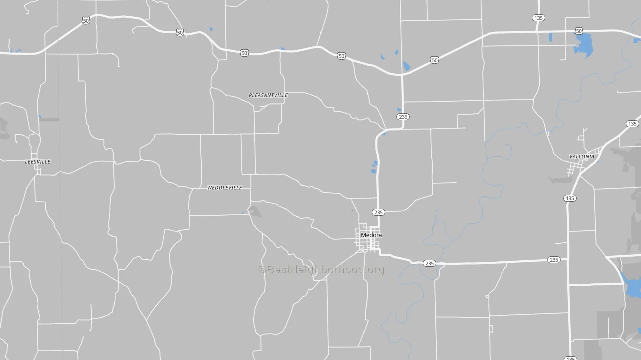 Transit Grade map of 47260, IN