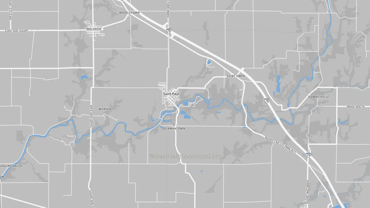Transit Grade map of 47272, IN