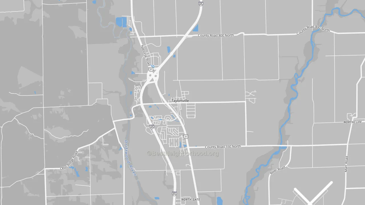 Transit Grade map of 47280, IN