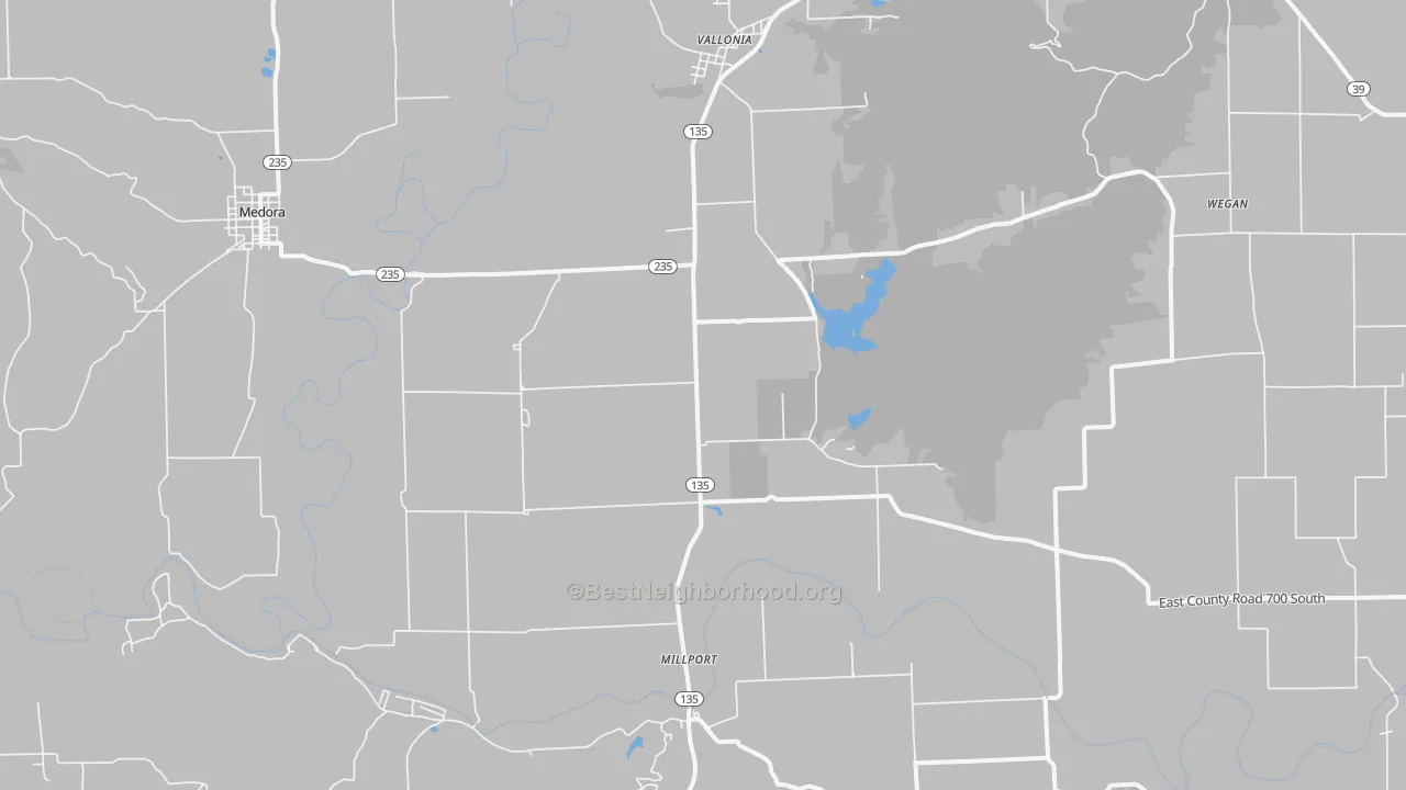 Transit Grade map of 47281, IN