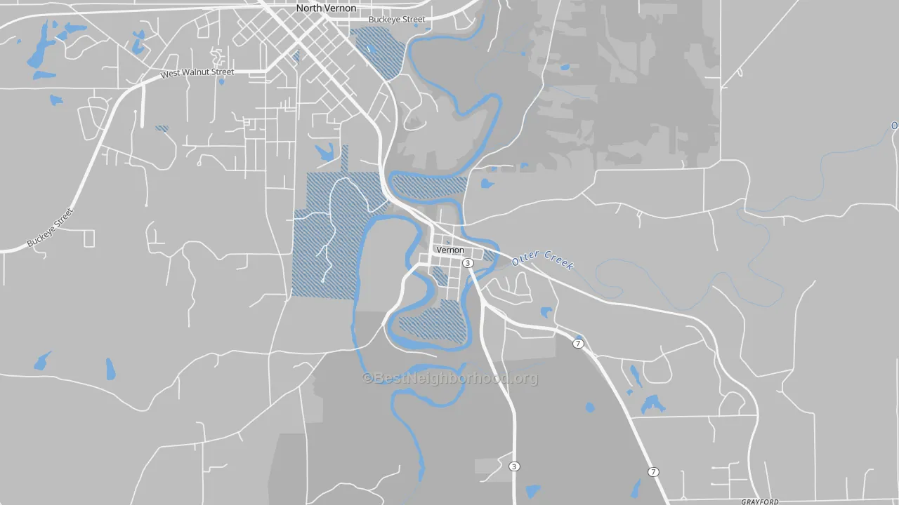 Transit Grade map of 47282, IN