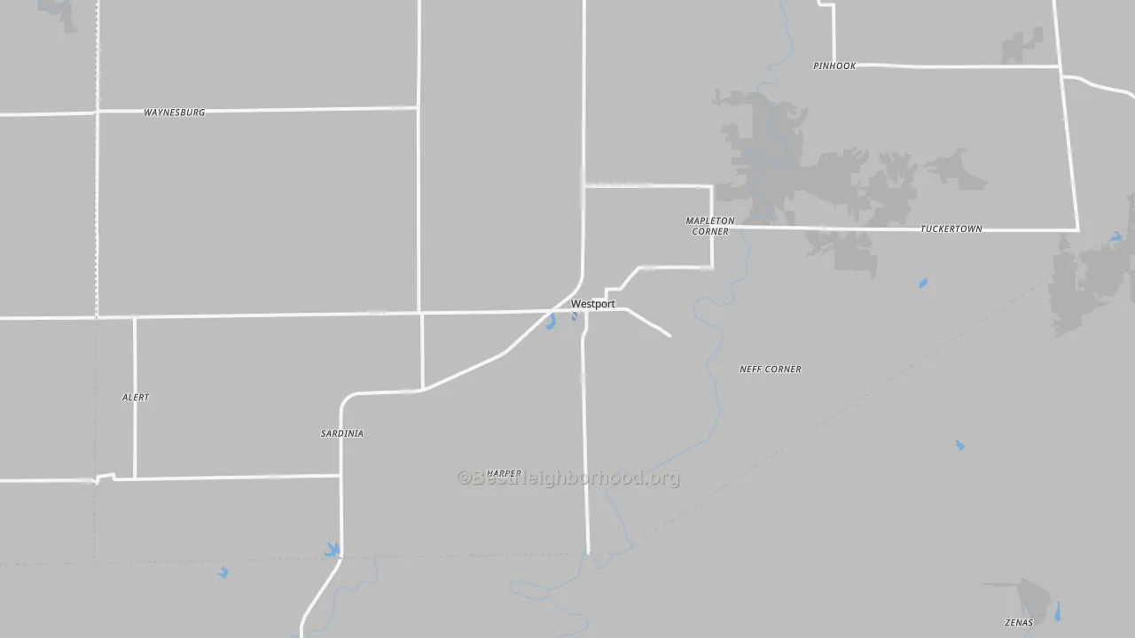 Transit Grade map of 47283, IN