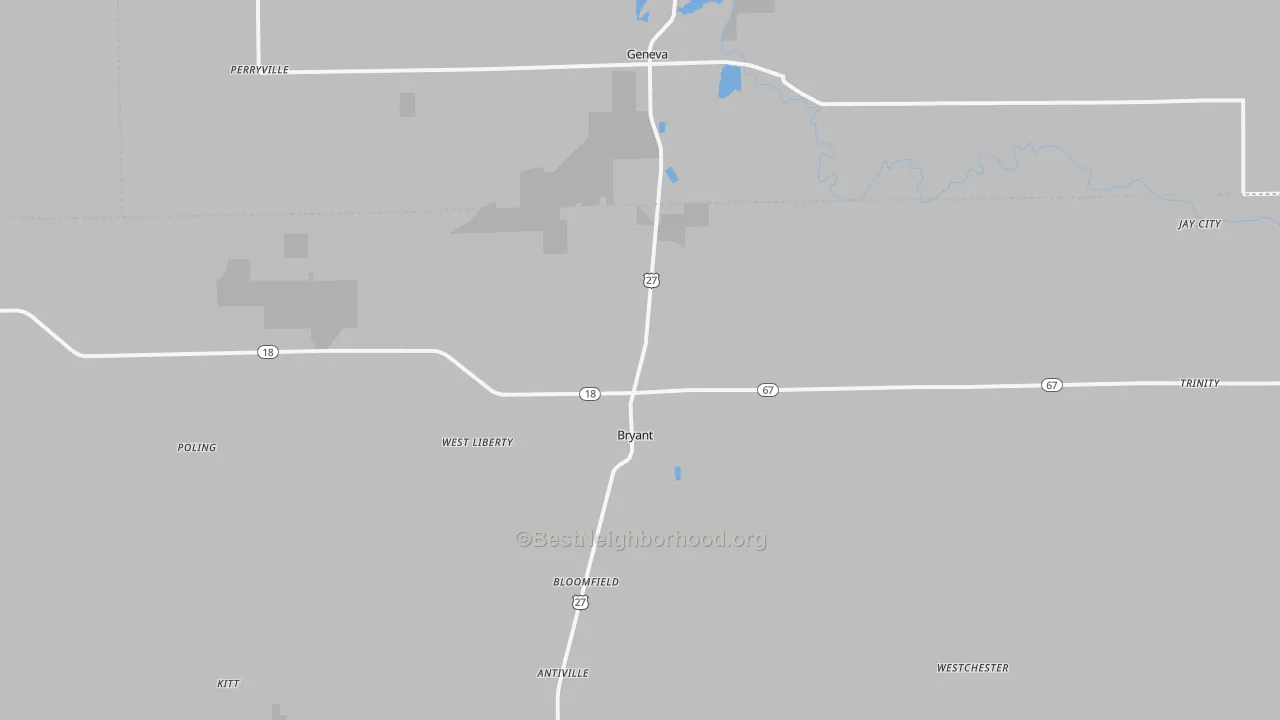 Transit Grade map of 47326, IN