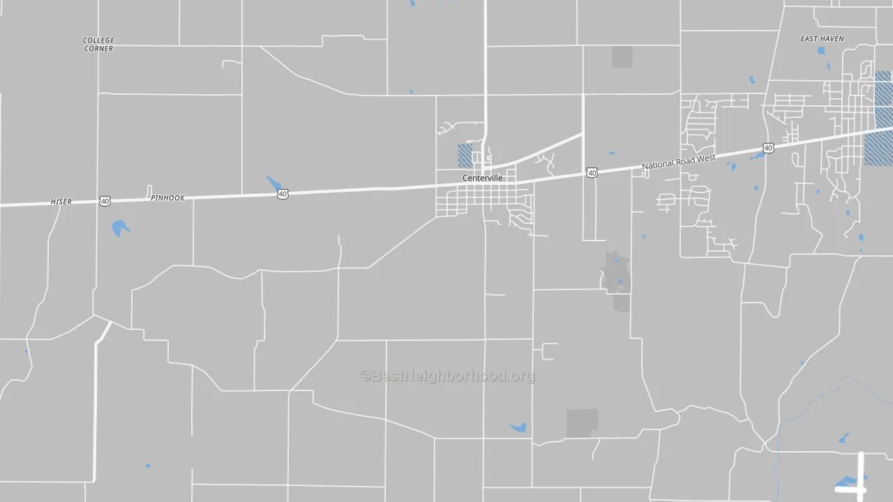 Transit Grade map of 47330, IN