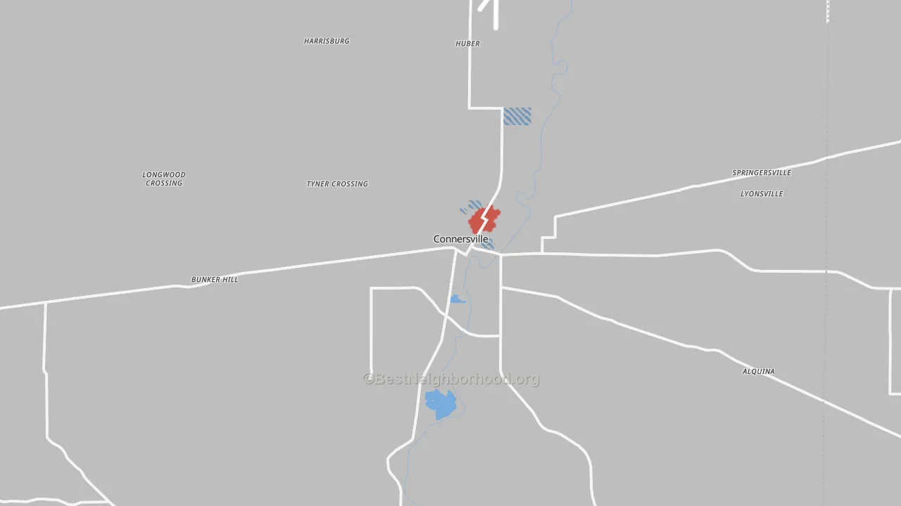 Transit Grade map of 47331, IN