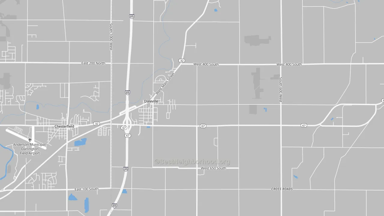 Transit Grade map of 47334, IN