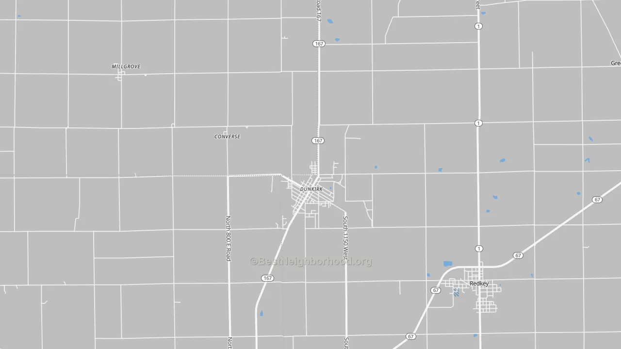 Transit Grade map of 47336, IN