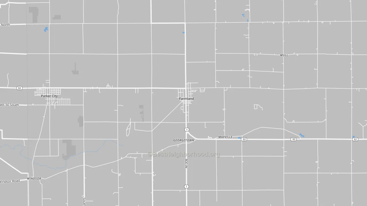 Transit Grade map of 47340, IN