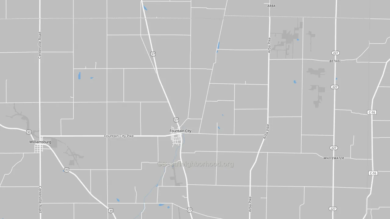 Transit Grade map of 47341, IN
