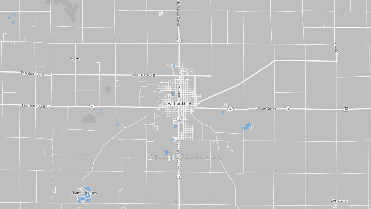 Transit Grade map of 47348, IN