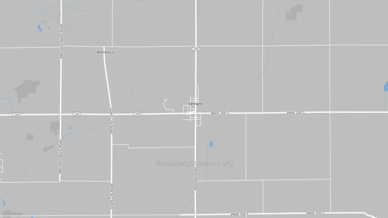 Transit Grade map of 47351, IN