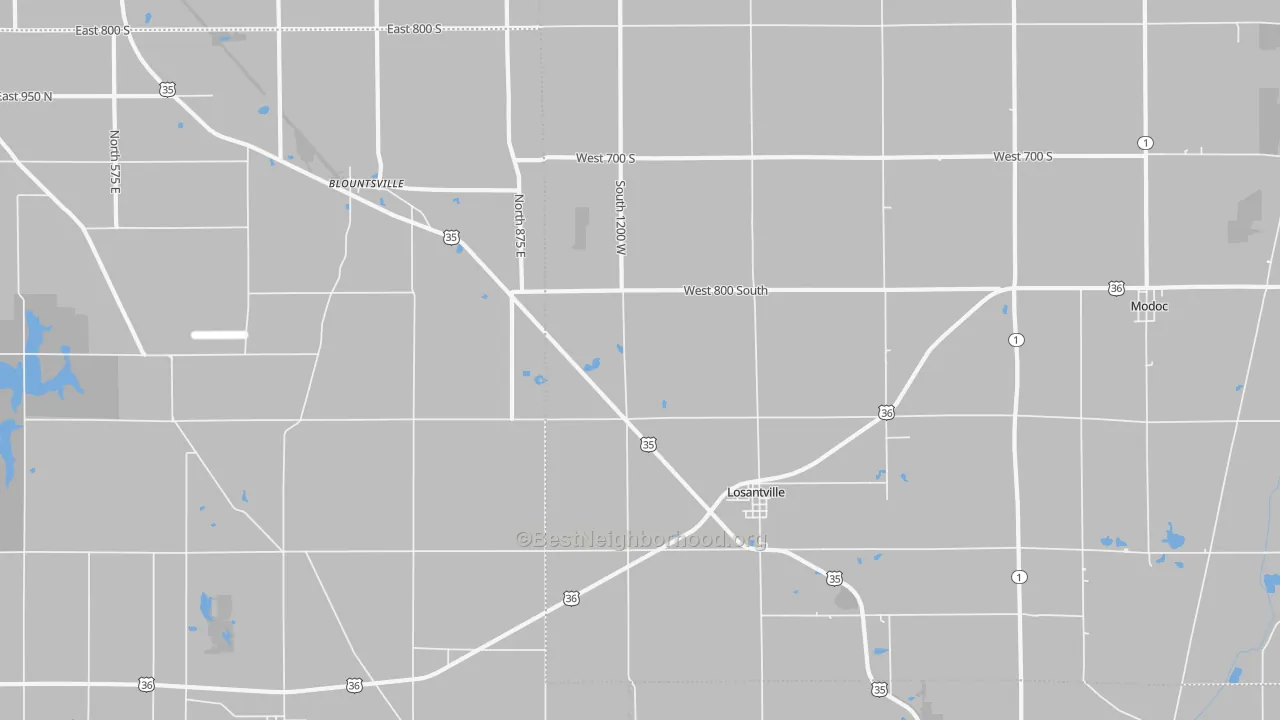 Transit Grade map of 47354, IN