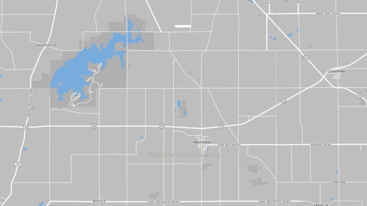 Transit Grade map of 47360, IN