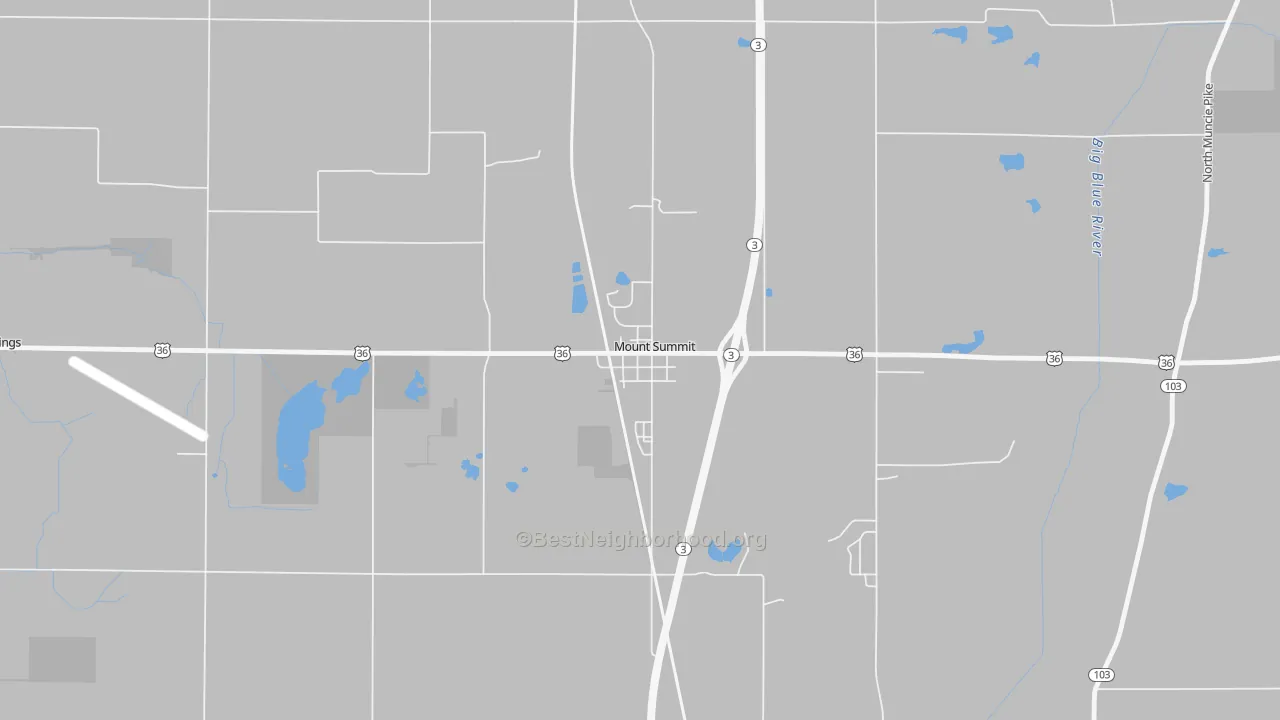 Transit Grade map of 47361, IN