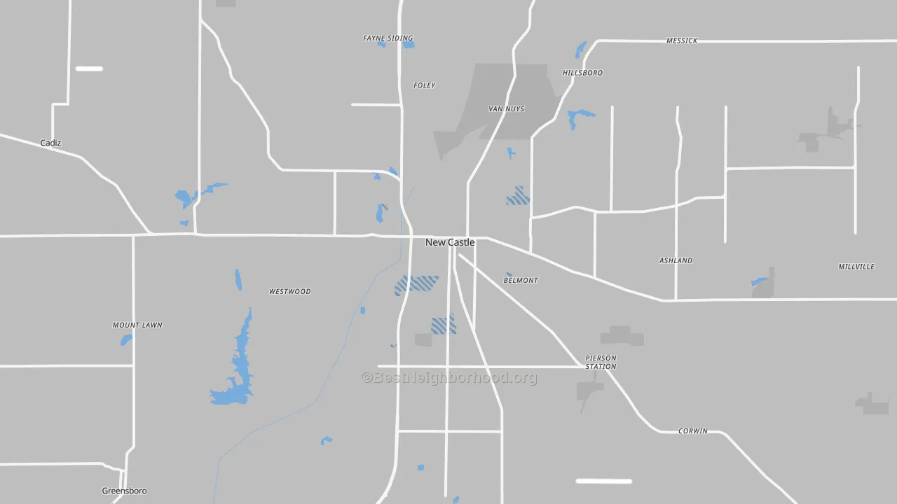 Transit Grade map of 47362, IN