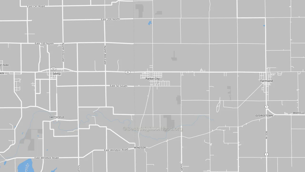 Transit Grade map of 47368, IN