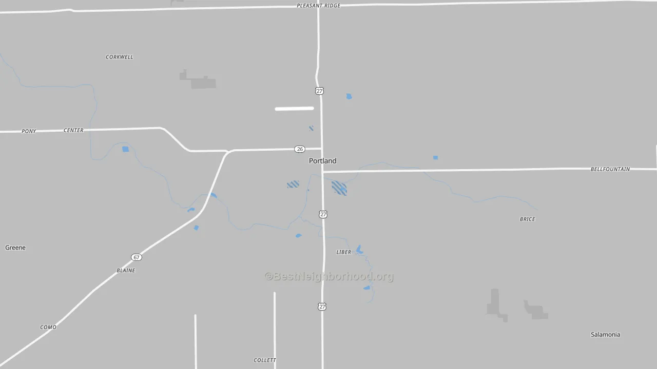 Transit Grade map of 47371, IN