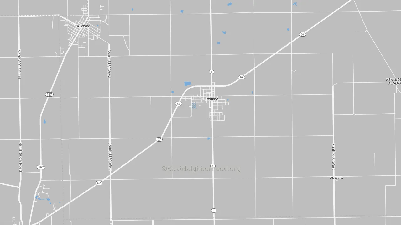 Transit Grade map of 47373, IN