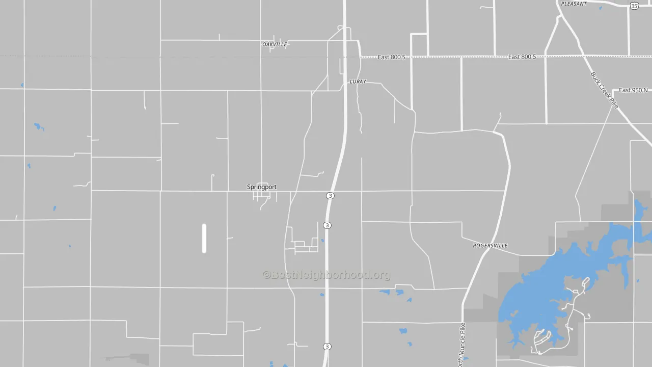 Transit Grade map of 47386, IN