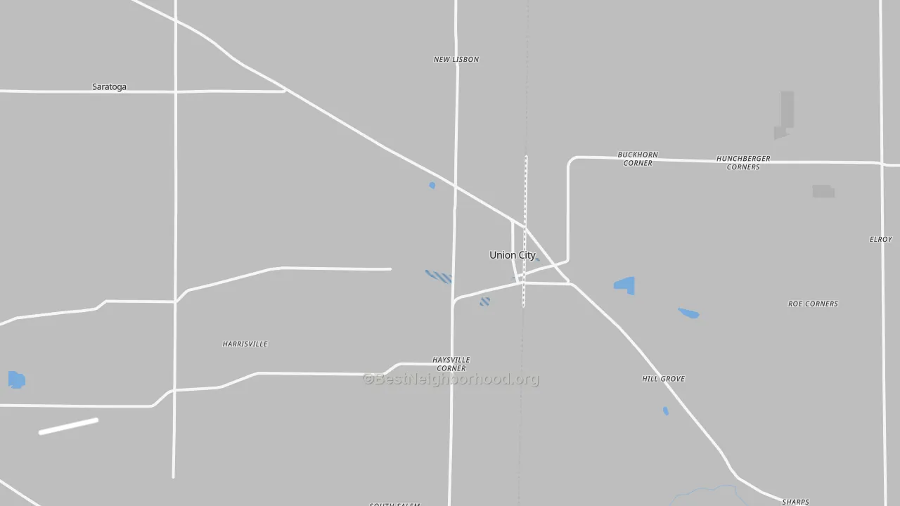 Transit Grade map of 47390, IN