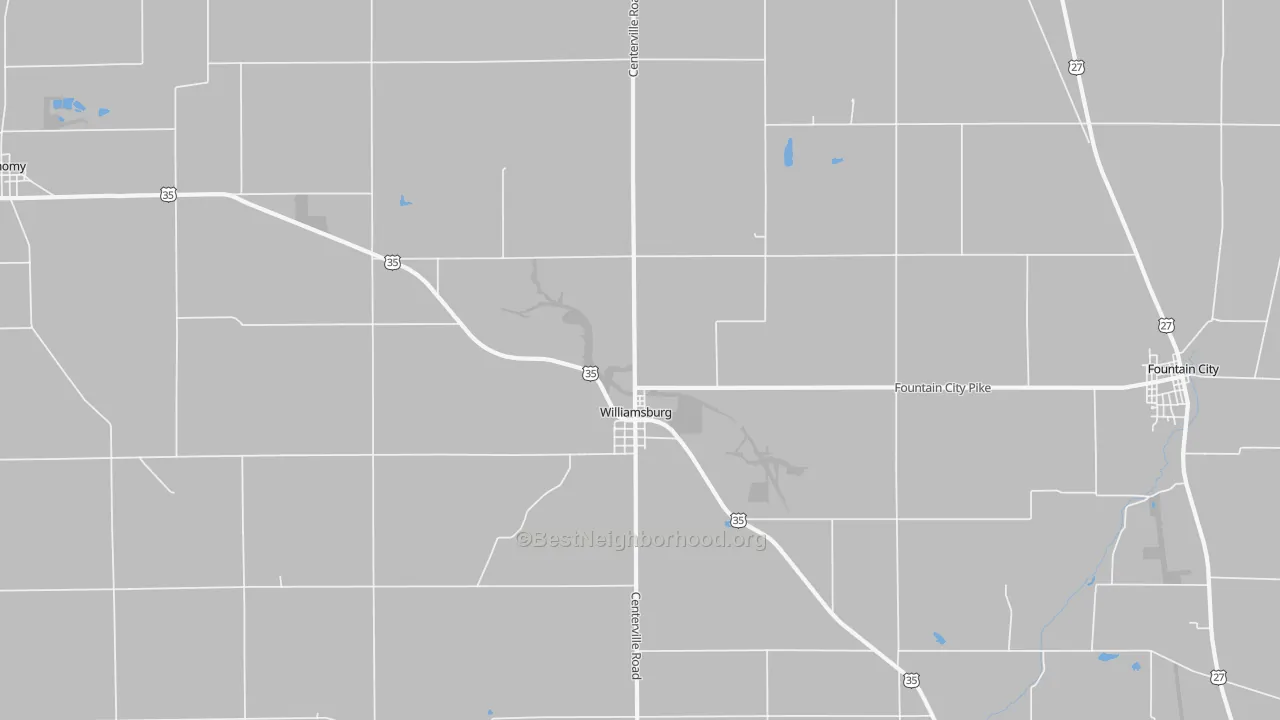 Transit Grade map of 47393, IN