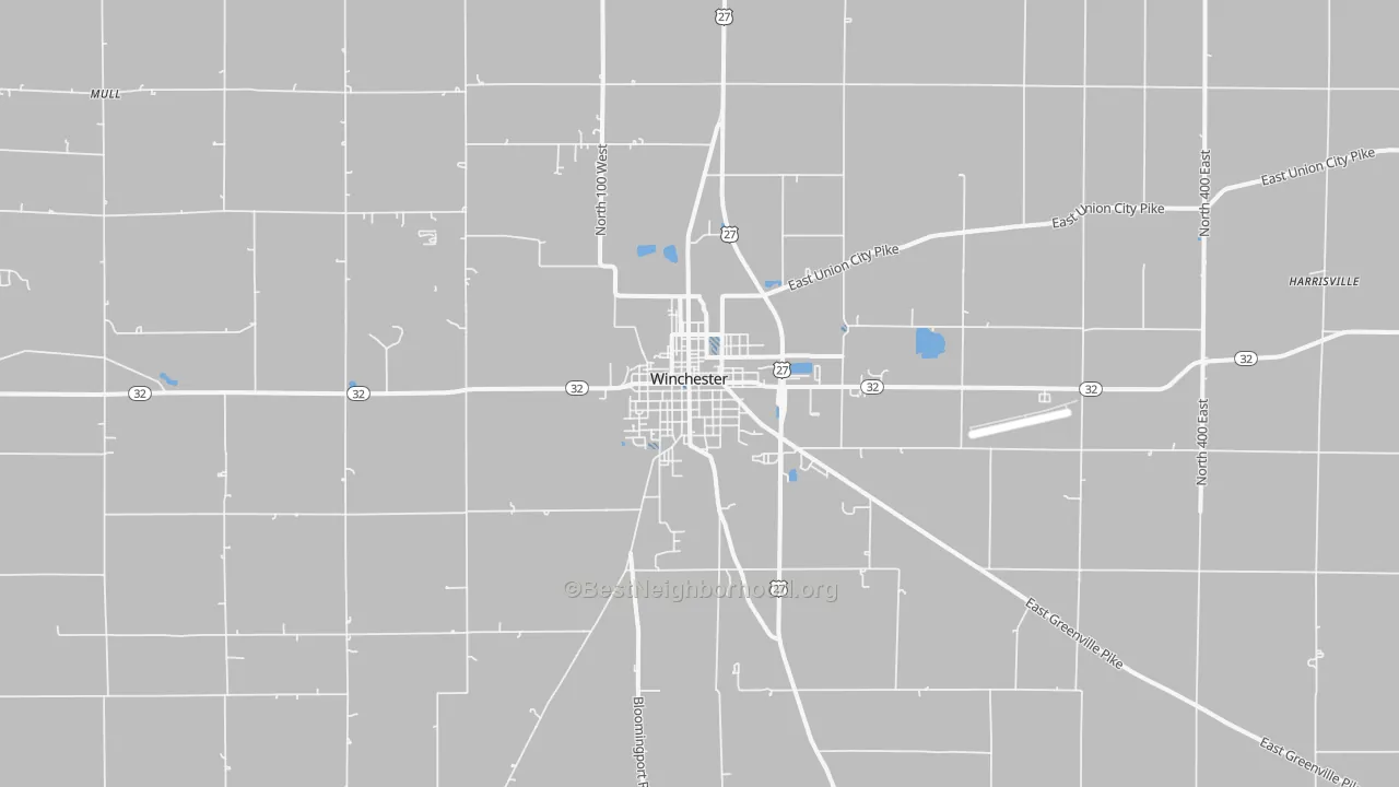Transit Grade map of 47394, IN