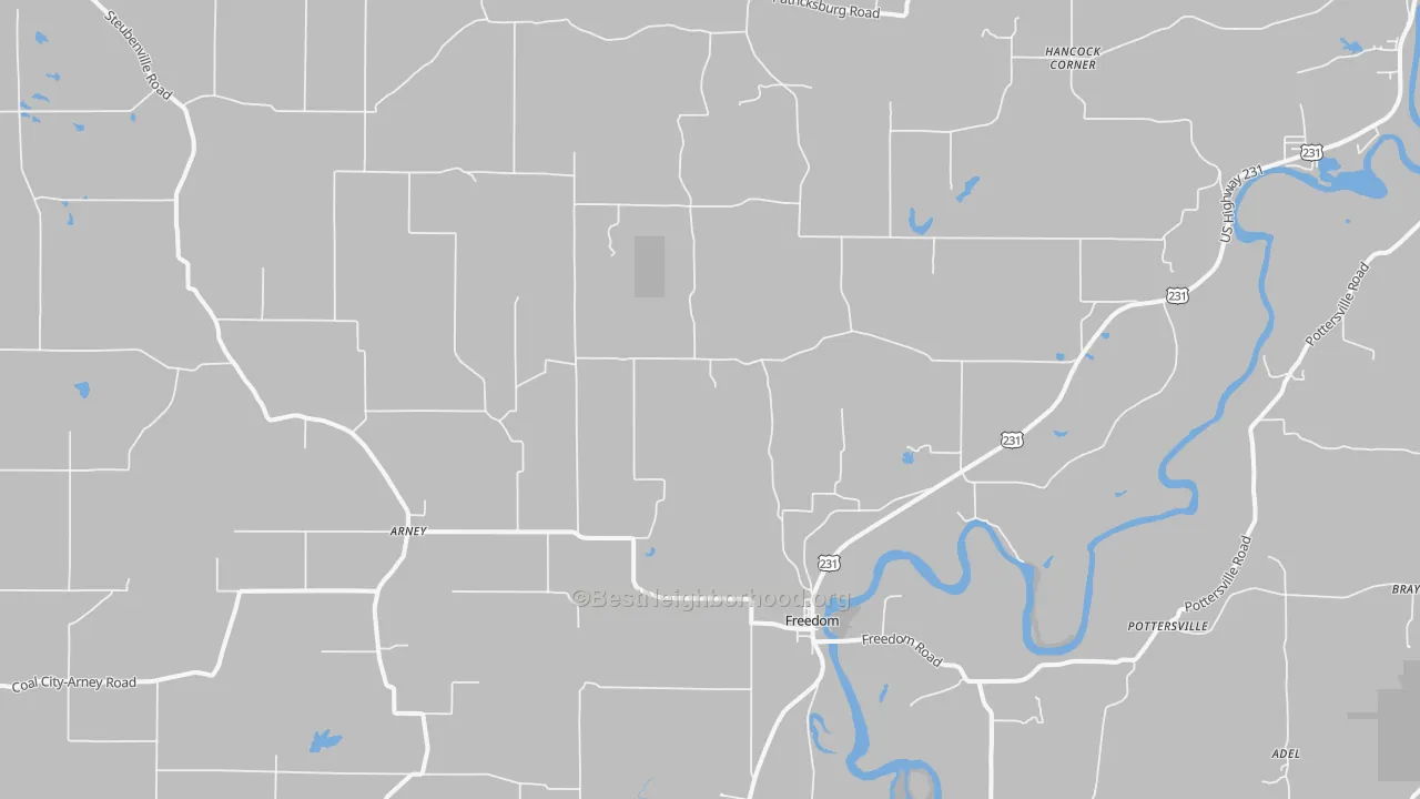 Transit Grade map of 47431, IN
