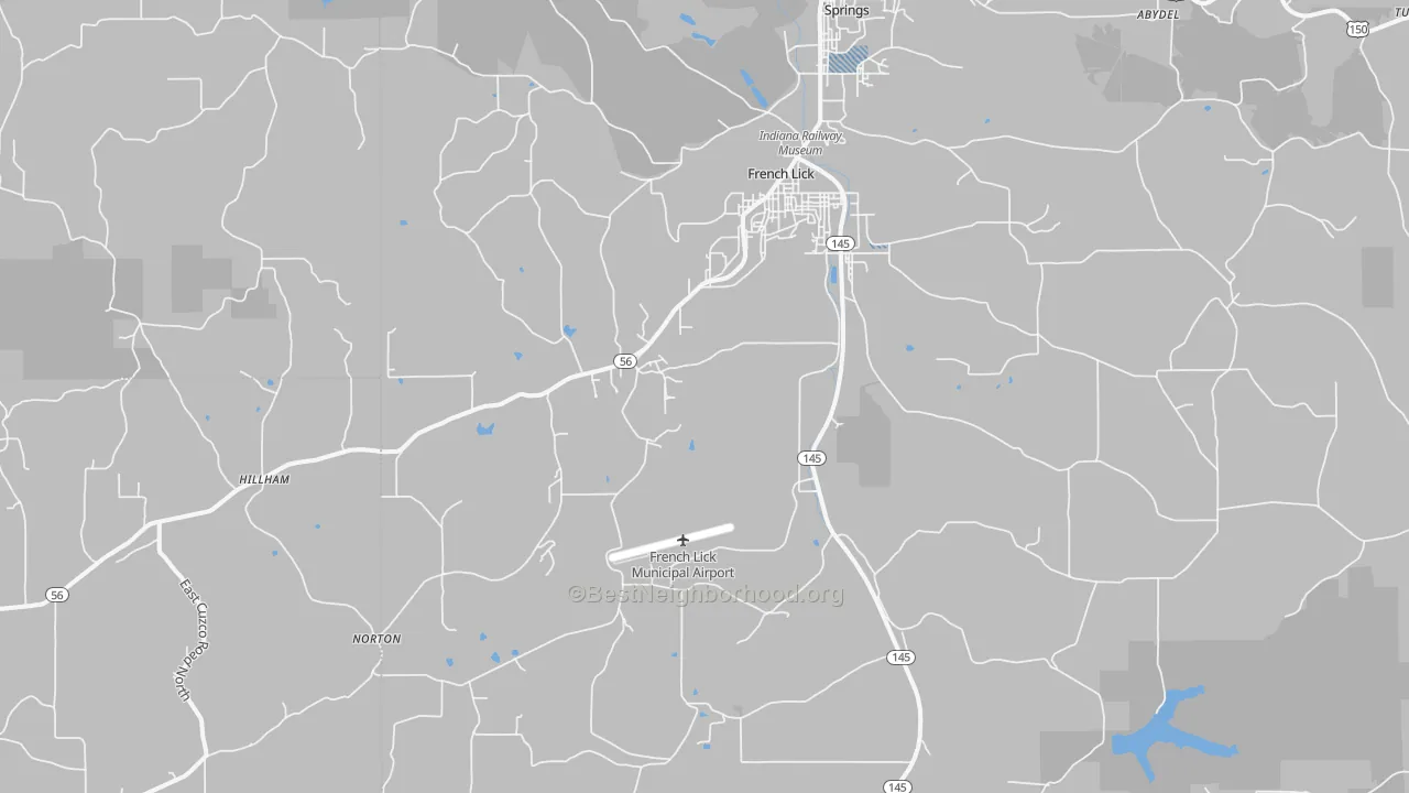 Transit Grade map of 47432, IN