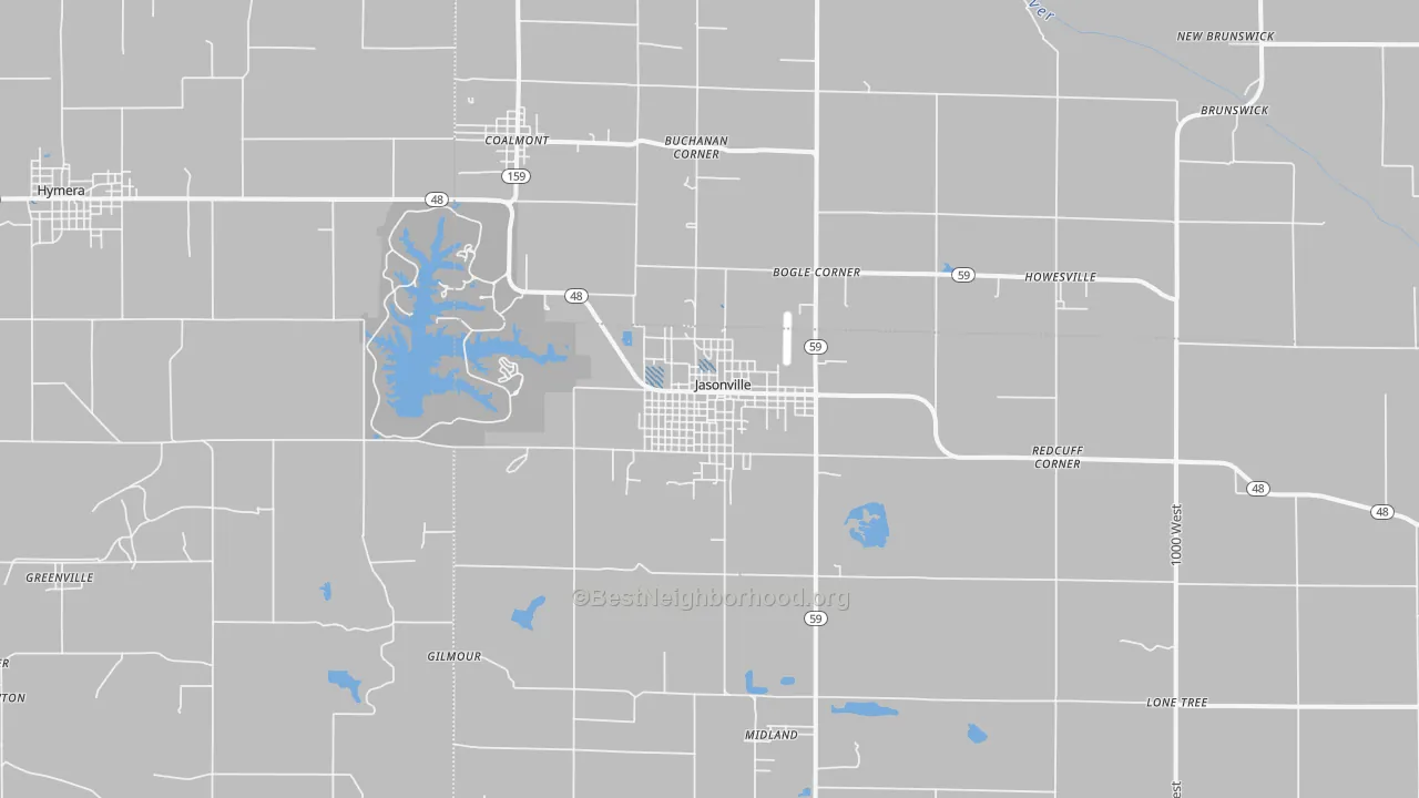 Transit Grade map of 47438, IN