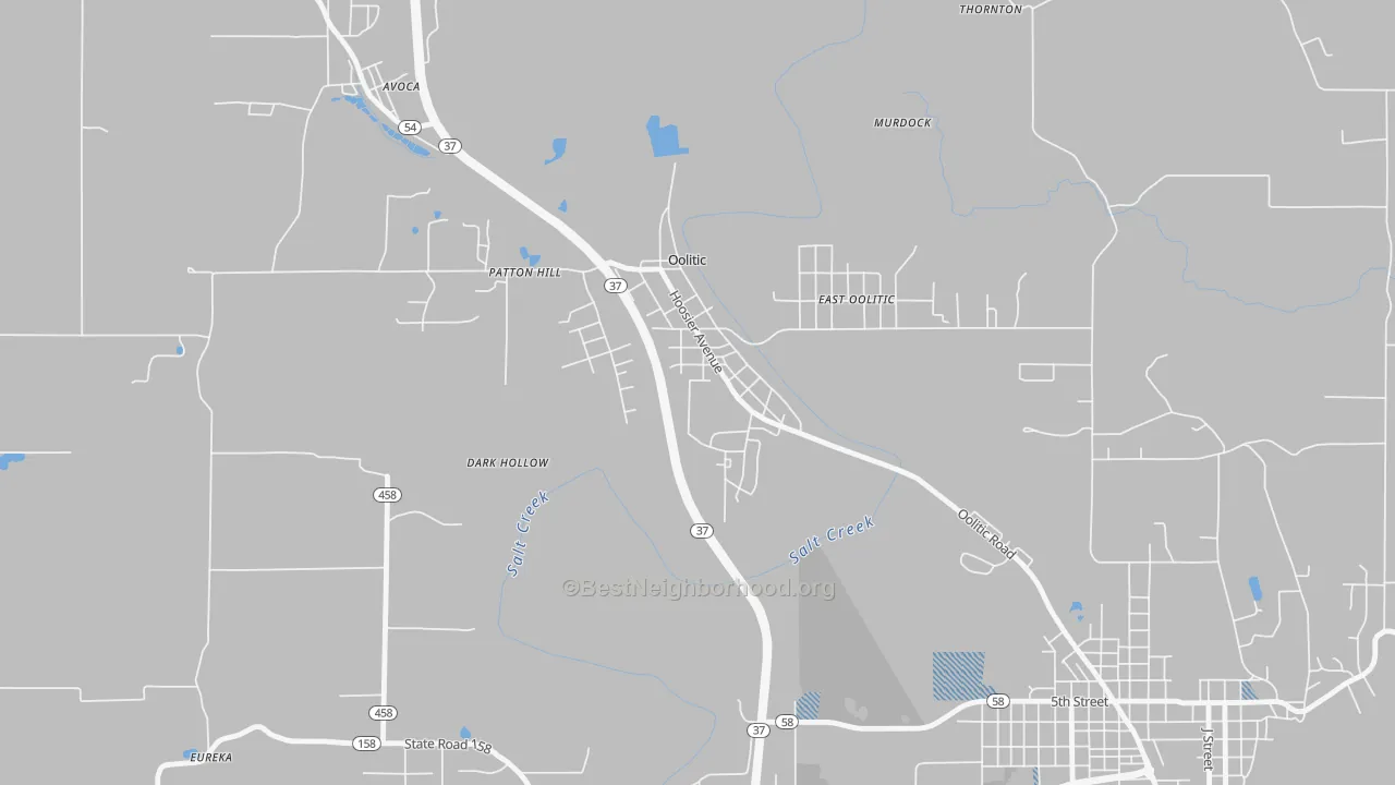 Transit Grade map of 47451, IN