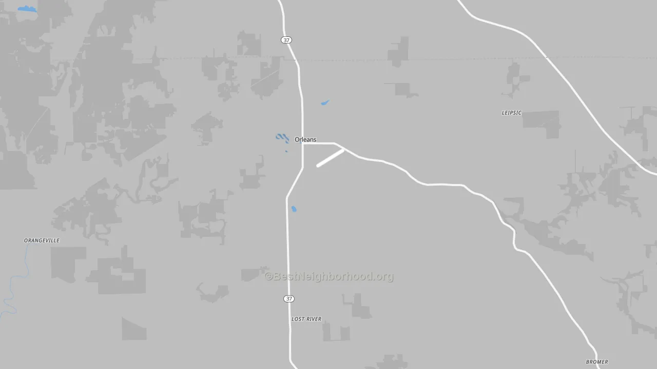 Transit Grade map of 47452, IN