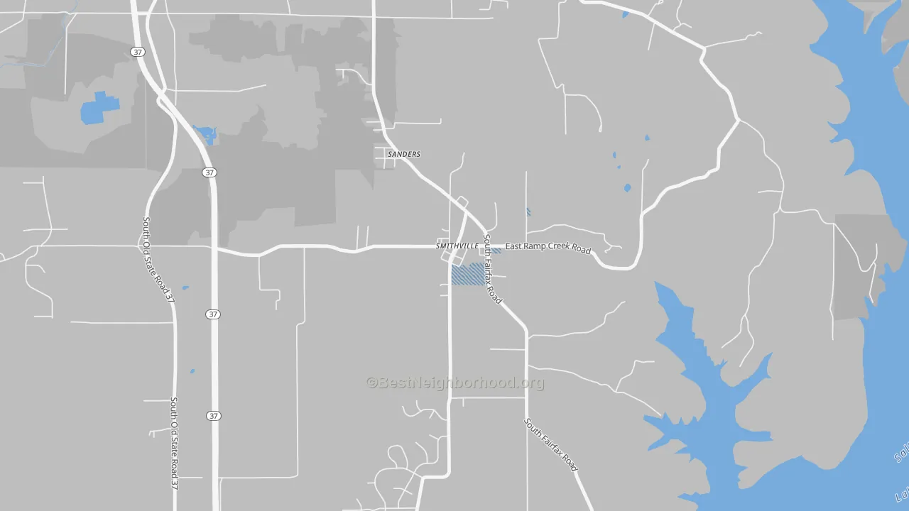 Transit Grade map of 47458, IN