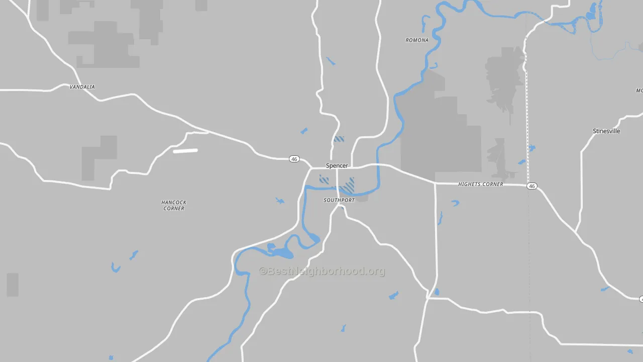 Transit Grade map of 47460, IN