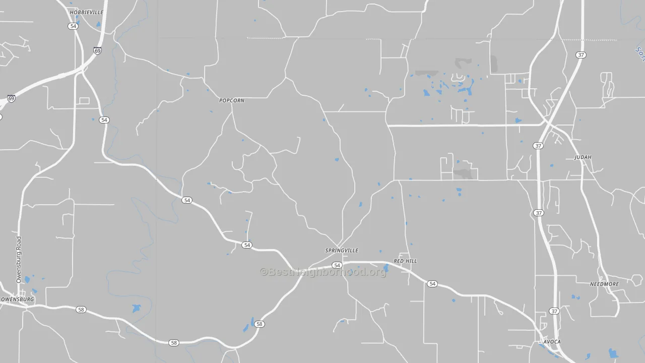Transit Grade map of 47462, IN