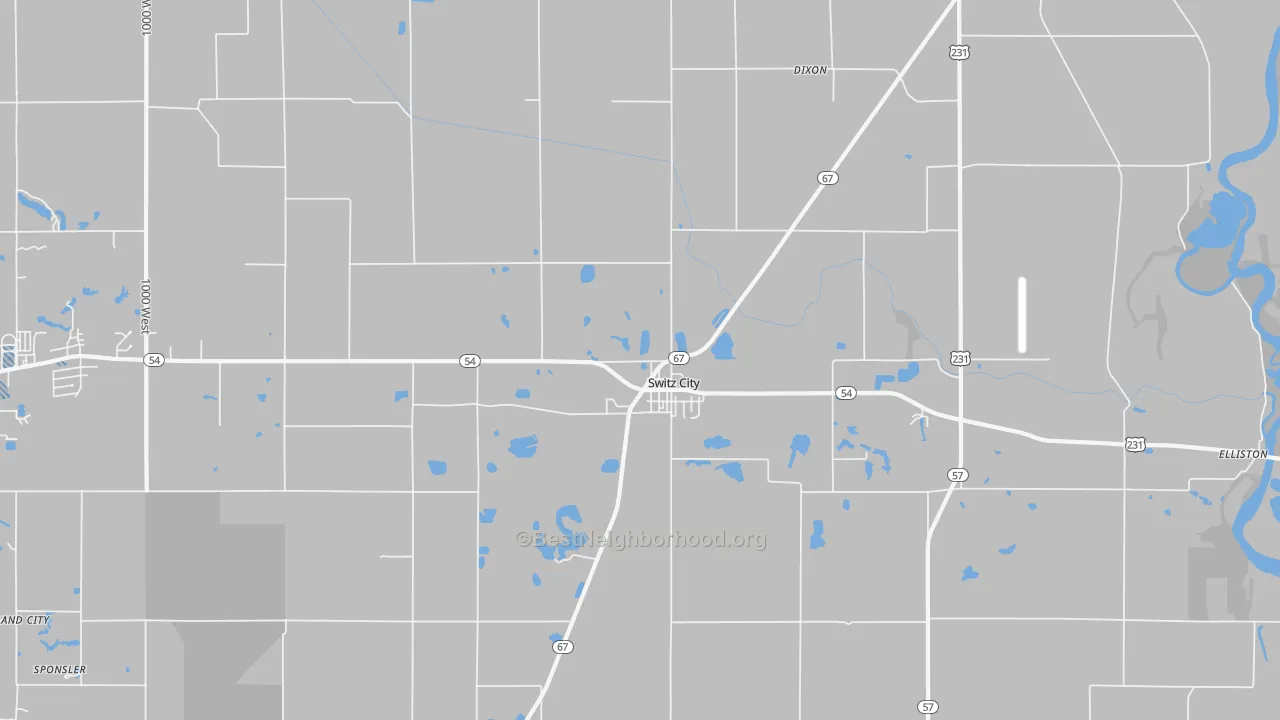 Transit Grade map of 47465, IN