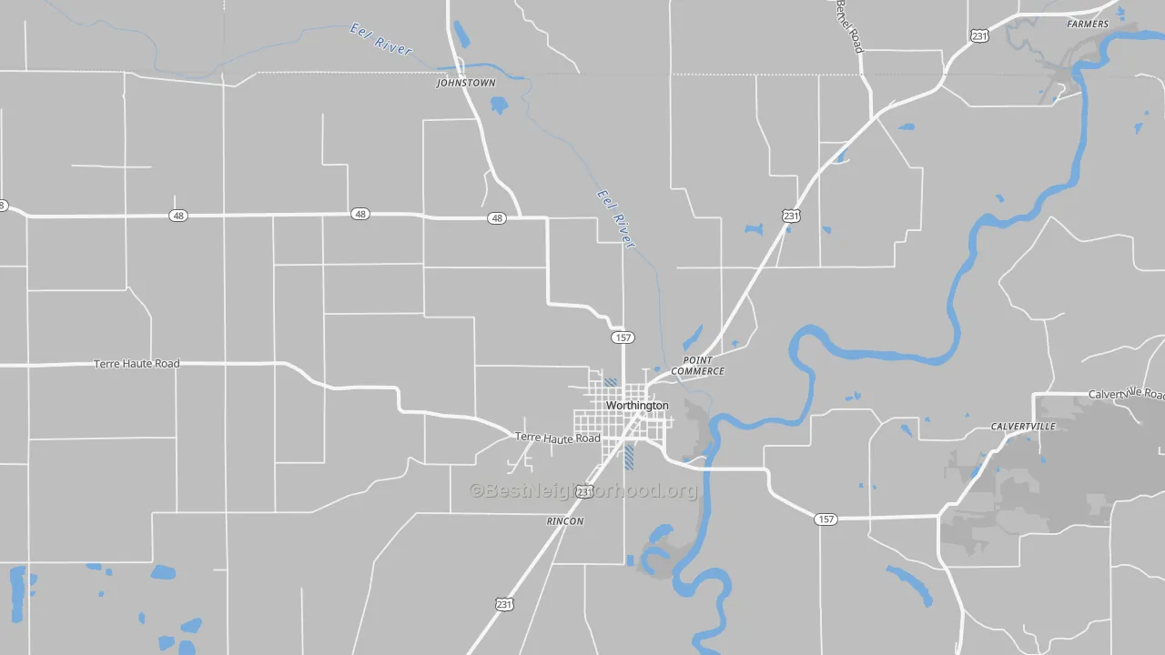 Transit Grade map of 47471, IN