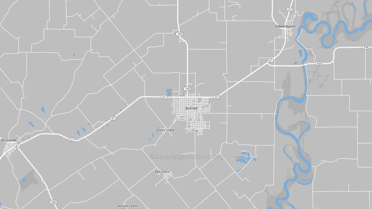 Transit Grade map of 47512, IN