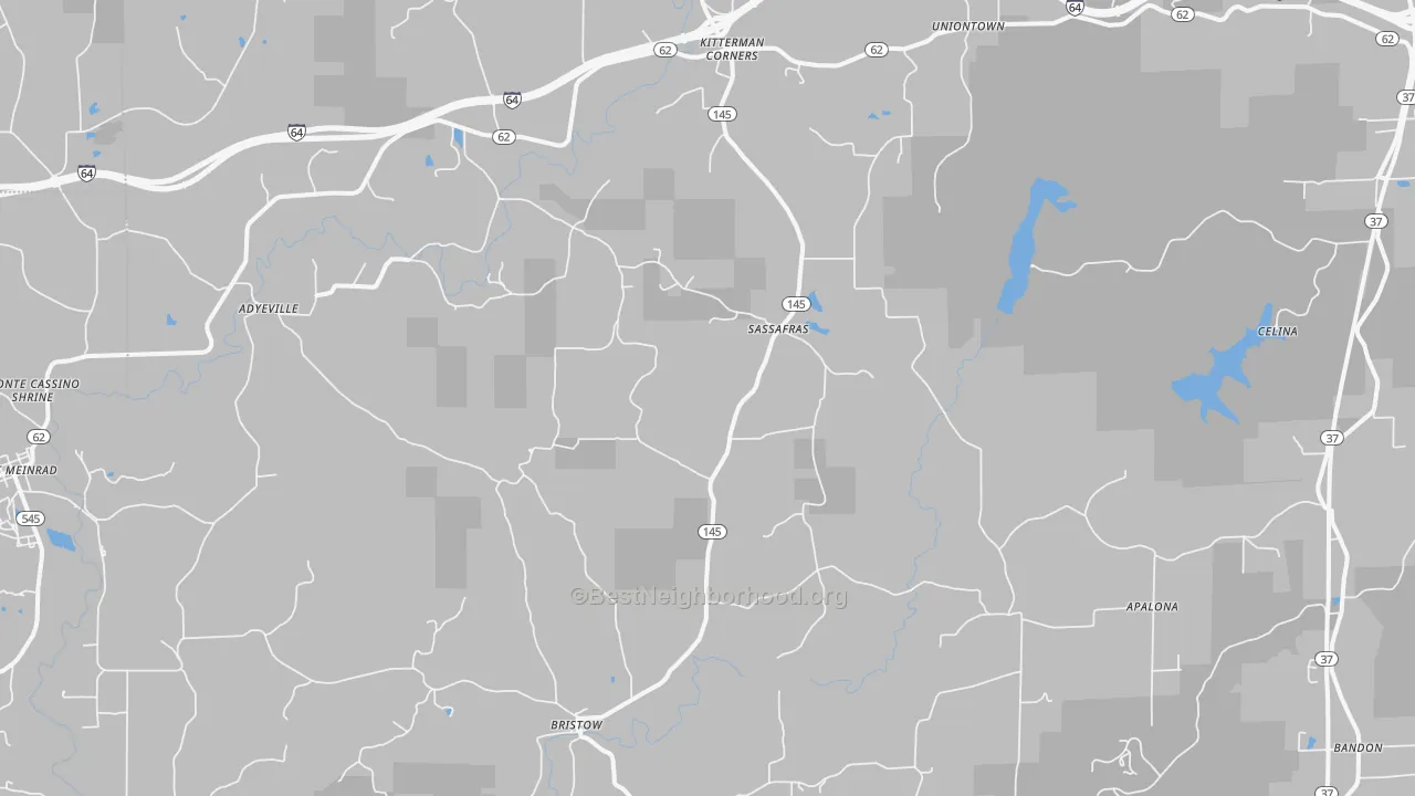 Transit Grade map of 47515, IN