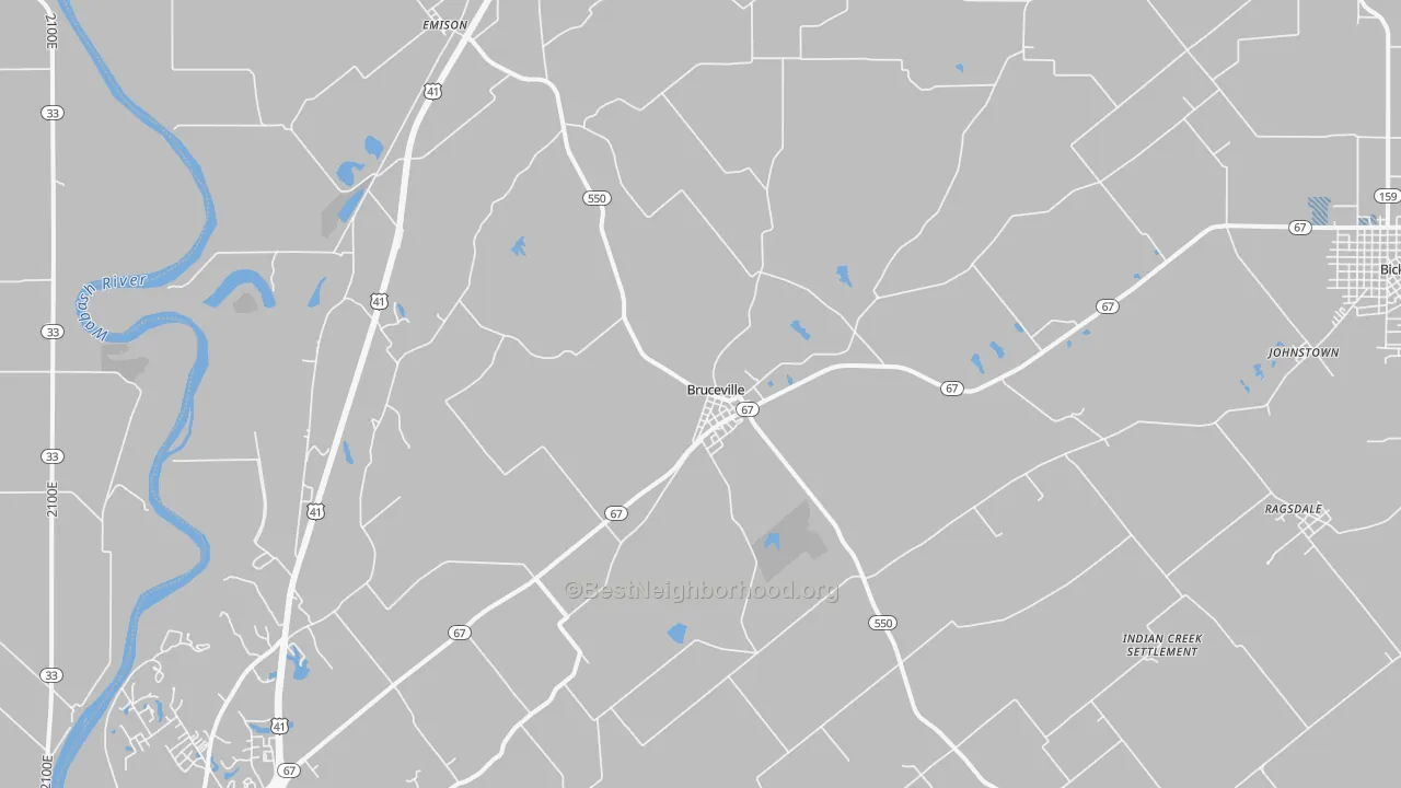 Transit Grade map of 47516, IN