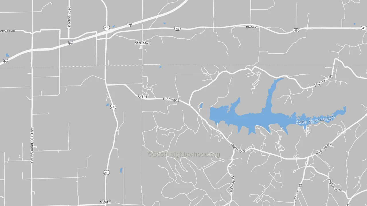 Transit Grade map of 47522, IN
