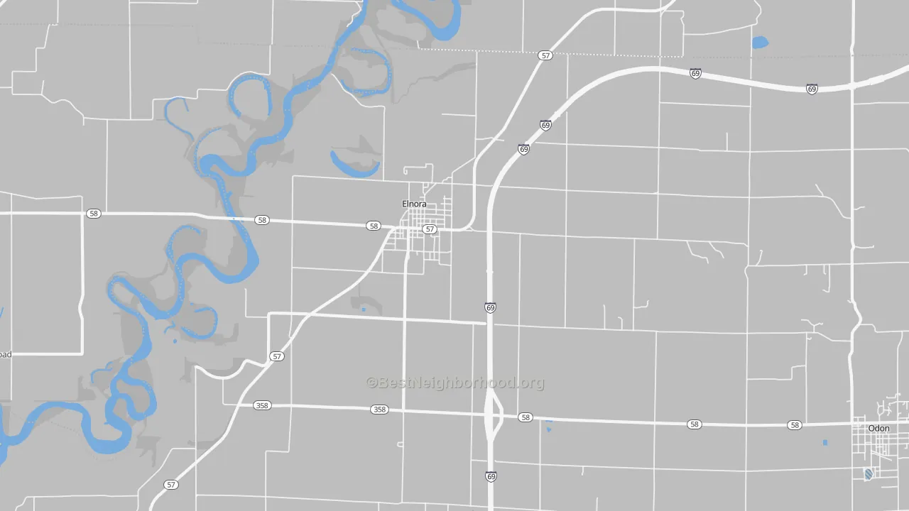 Transit Grade map of 47529, IN