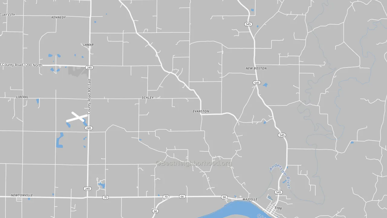 Transit Grade map of 47531, IN